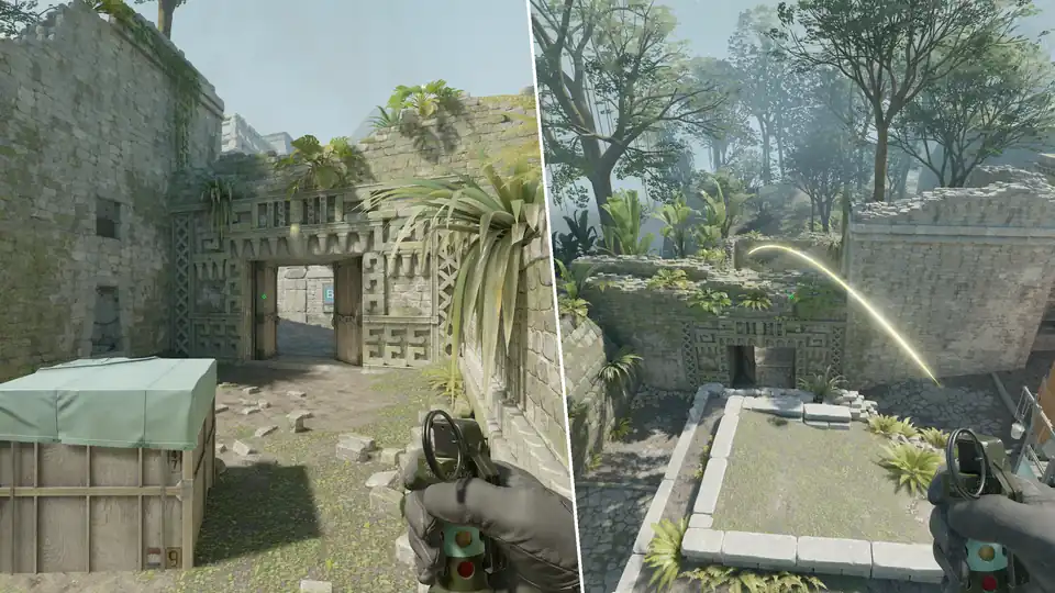 Nades Guide - B Site Flash From Ruins