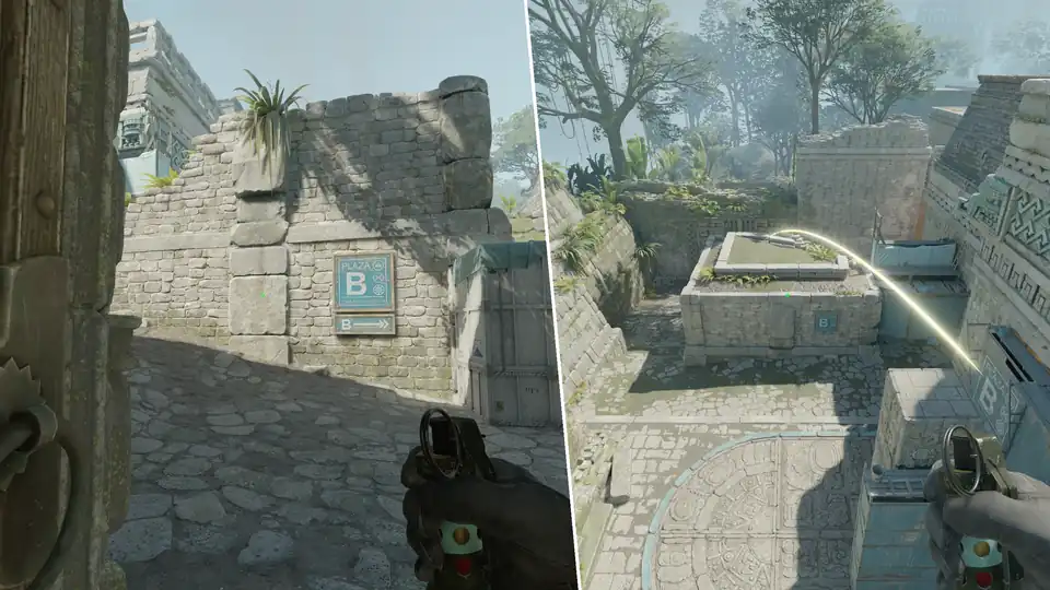Nades Guide - B Site Aillar Flash From Doors