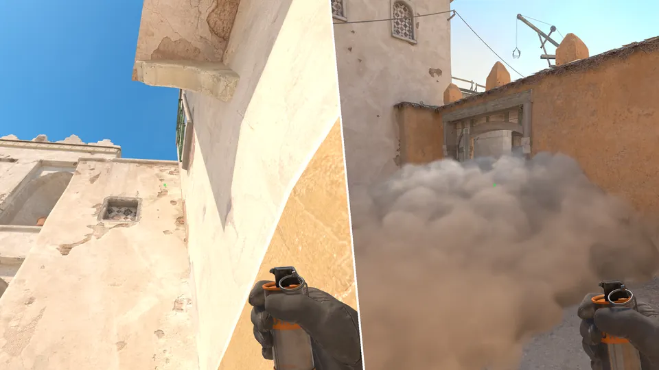 Nades Guide - B Doors Smoke From Outside Tunnels