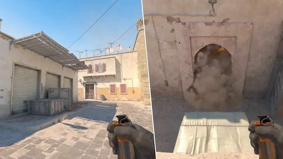 Nades Guide - Low Tunnels Smoke From Outside Long