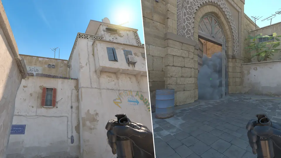 Nades Guide - CT A door take smoke