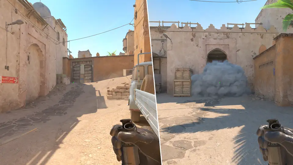 Nades Guide - B Hole Smoke From CT Mid