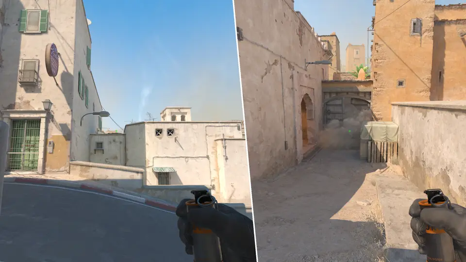 Nades Guide - Mid Doors Smoke From T  Spawn1