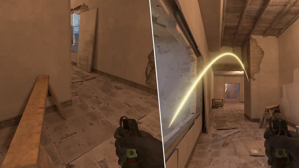 Nades Guide - Mid Instant Pop Flash from Window