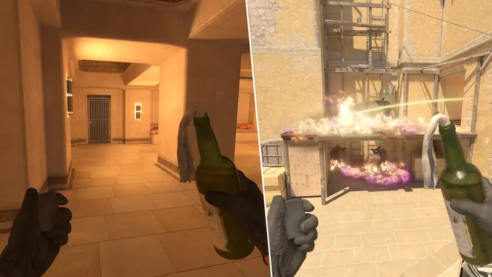 Nades Guide - Balcony Molotov from Palace(Under & On)