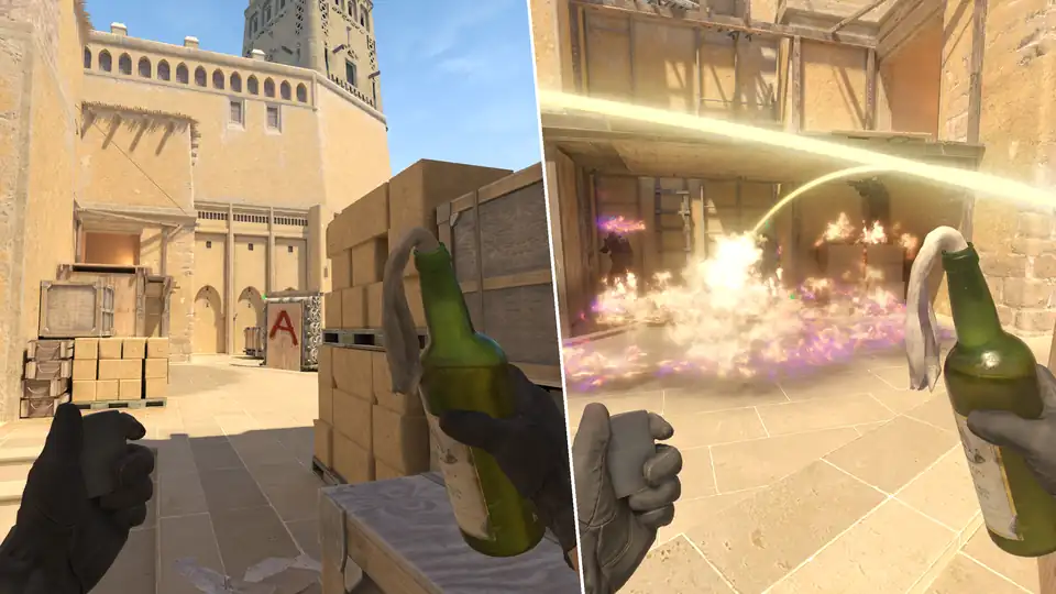 Nades Guide - Under Balcony Molotov from Tetris