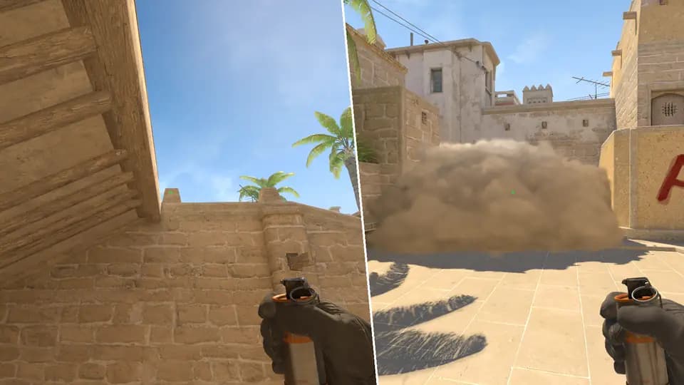 Nades Guide - Jungle&Connector Smoke From TRoof