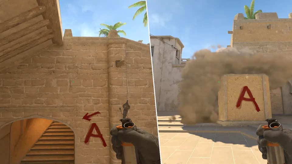 Nades Guide - Stairs Smoke From Troof