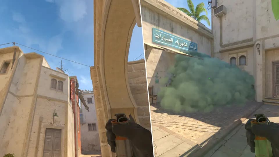 Nades Guide - Market Door Somke From Side Alley